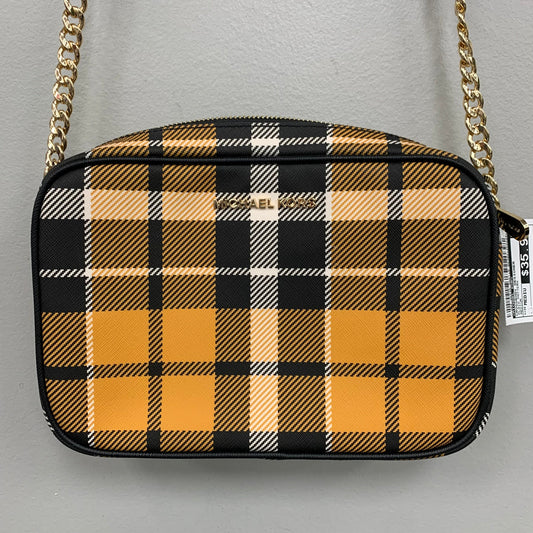 Crossbody Designer By Michael Kors In Plaid Pattern, Size:Medium