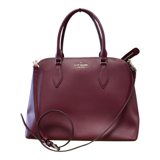 Handbag Designer By Kate Spade In Maroon, Size:Large