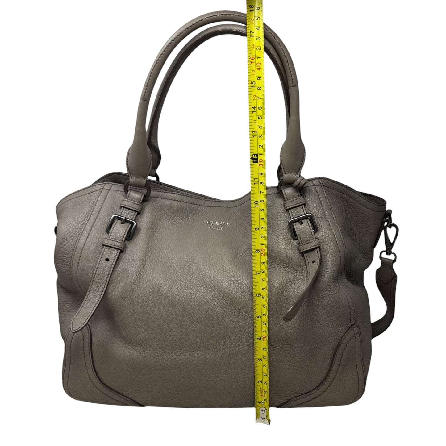 Leather Tote Bag Handbag Luxury Designer By Prada, Size: Large