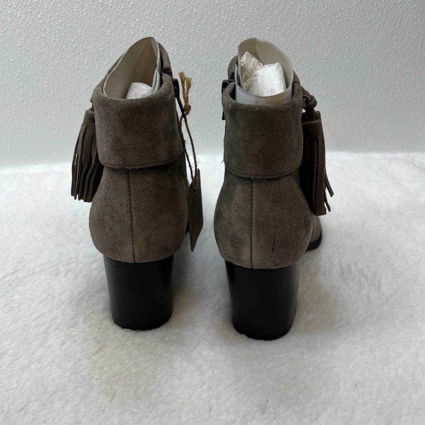 Grey Boots Ankle Flats Born, Size 8