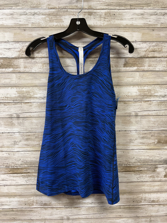 Athletic Tank Top By Lululemon In Black & Blue, Size:10