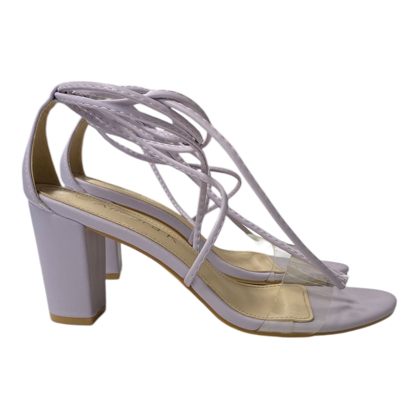 Shoes Heels Block By Allegra K In Purple, Size:8.5