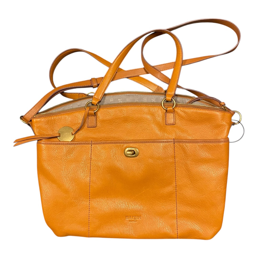 Handbag Leather By Margot In Brown, Size:Medium