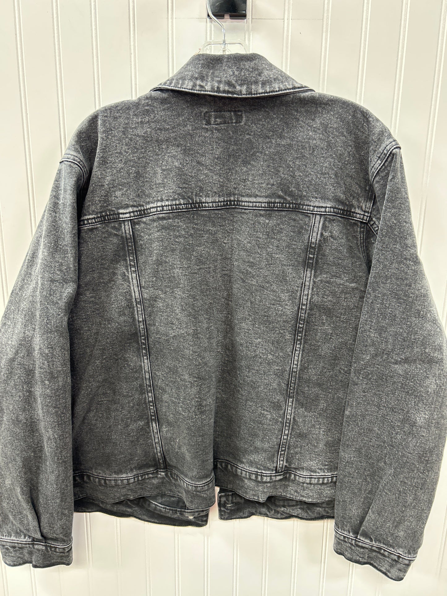 Jacket Denim By Ava & Viv In Black Denim, Size:2X