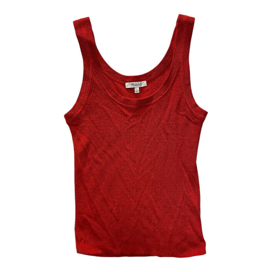 Top Sleeveless By Madewell In Red, Size:S