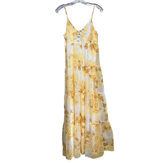 Dress Party Long By Express In Yellow, Size:S