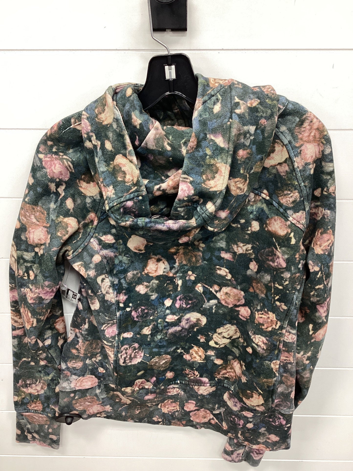 Athletic Jacket By Lululemon In Floral Print, Size:M