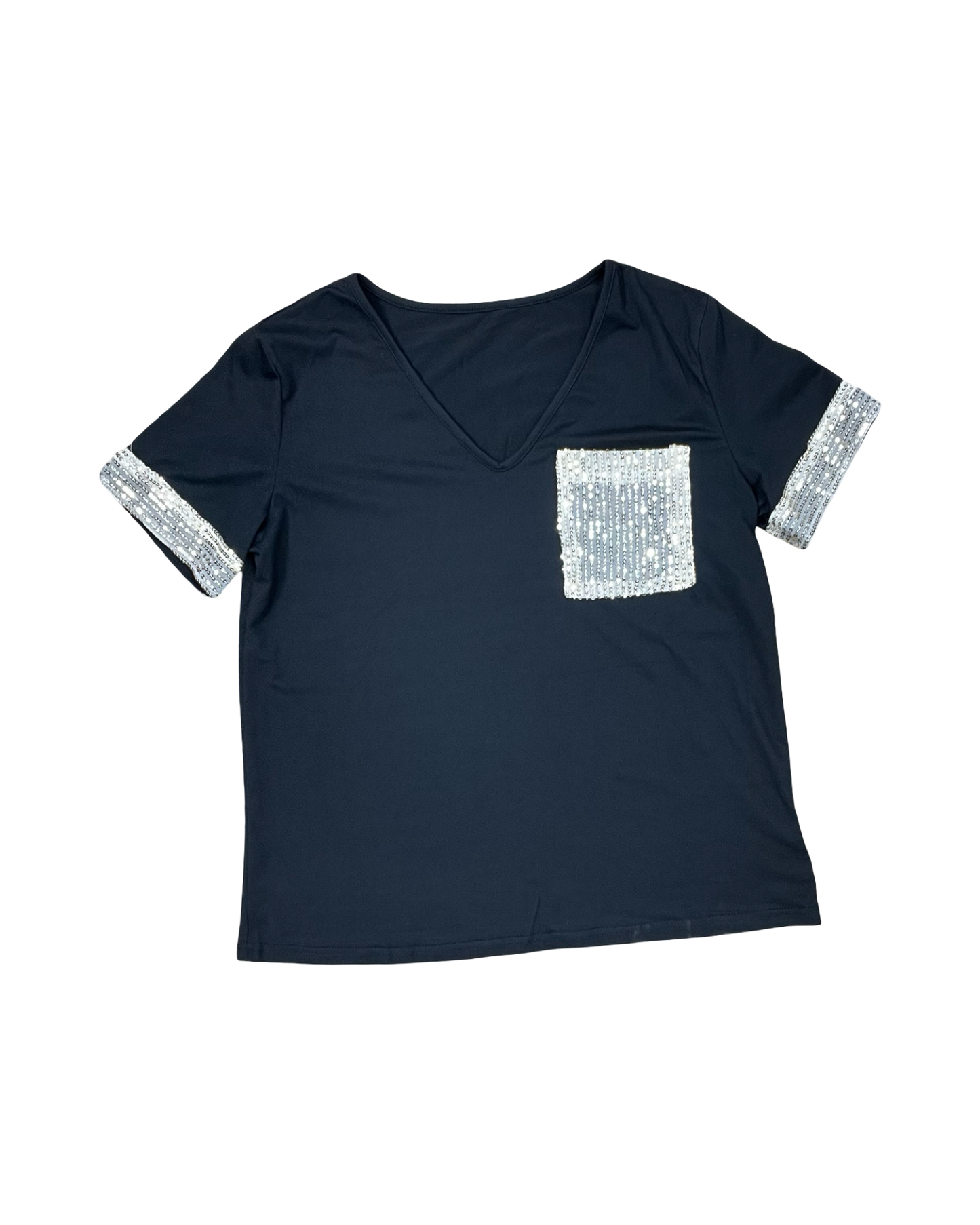 Top Ss By Shein In Black & Gold, Size:M