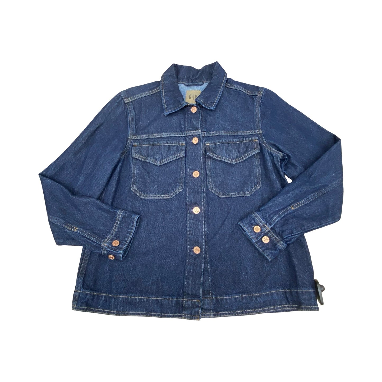 Jacket Denim By Gap In Blue Denim, Size:Sp
