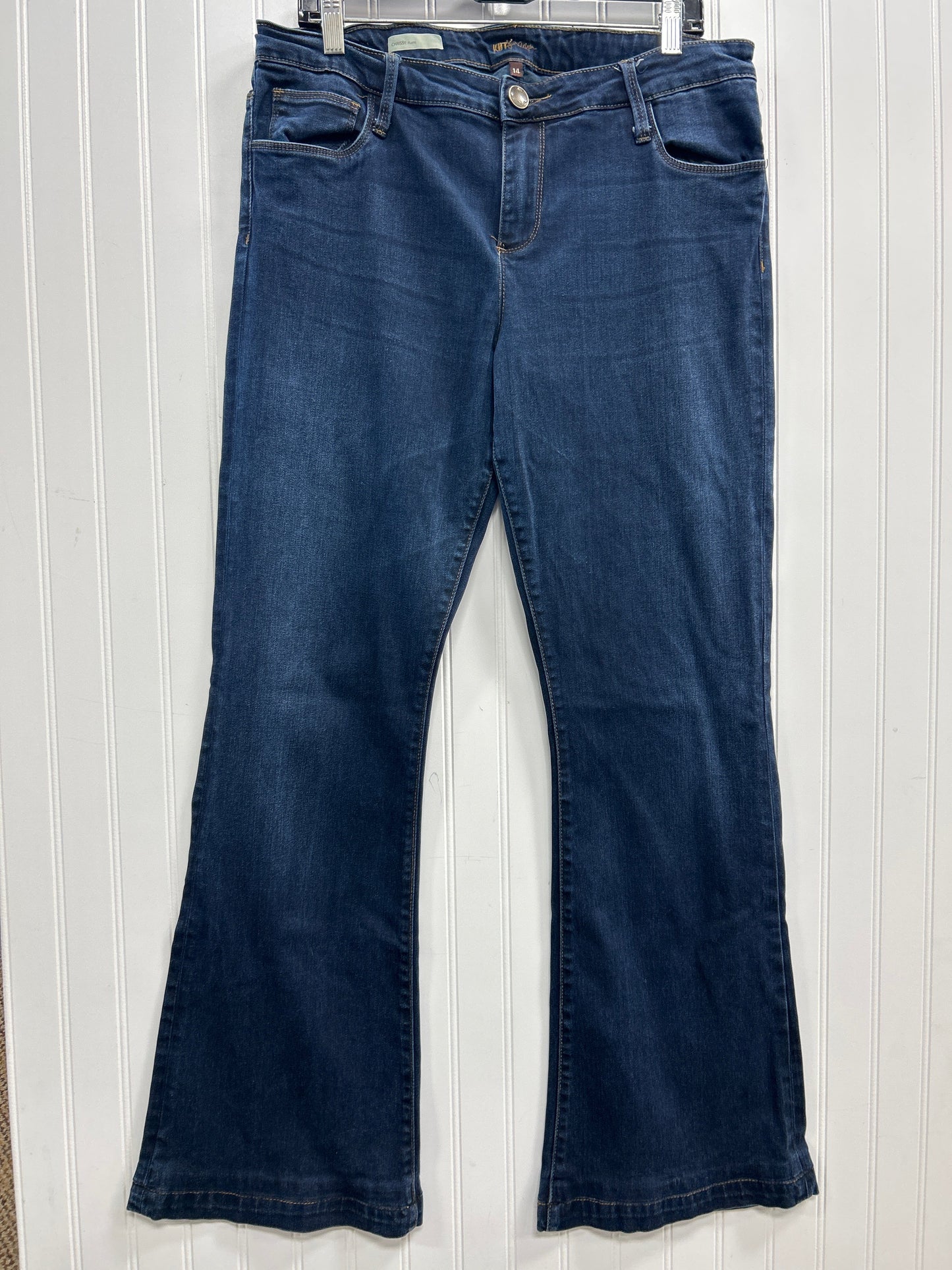 Jeans Boot Cut By Kut In Blue Denim, Size:14
