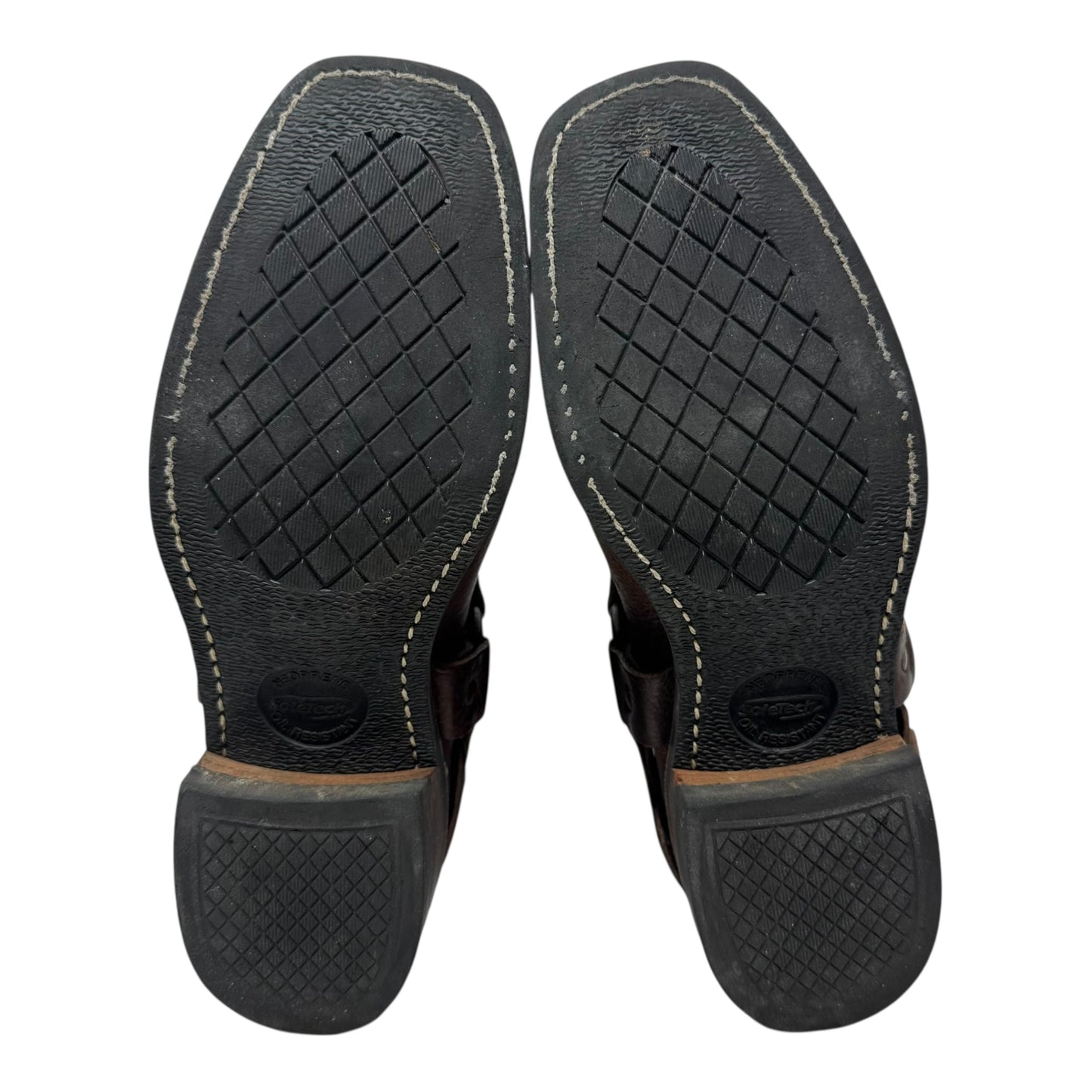 12R Tall Harness Boots Designer By Frye In Brown, Size: 6.5