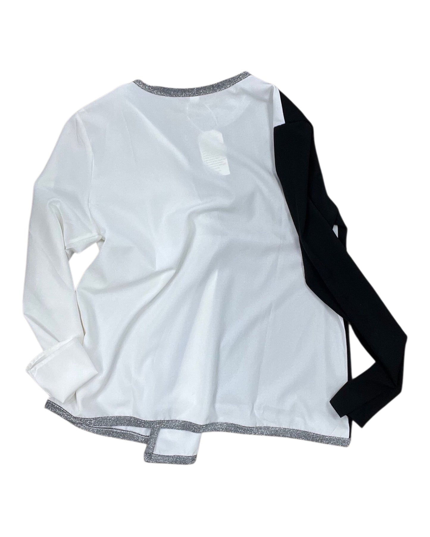 Top Ls By Clothes Mentor In Black & White, Size:L