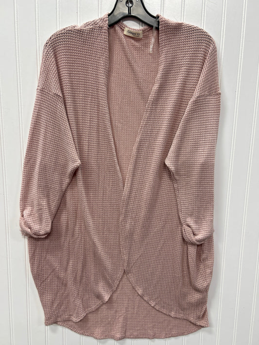 Cardigan By Ginger G In Pink, Size:Xl