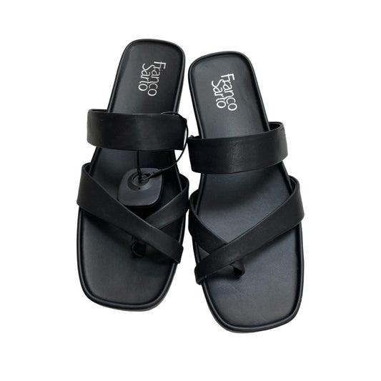 Sandals Flats By Franco Sarto In Black, Size:10