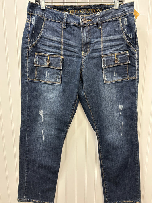 Jeans Flared By Natural Reflections In Blue Denim, Size:6