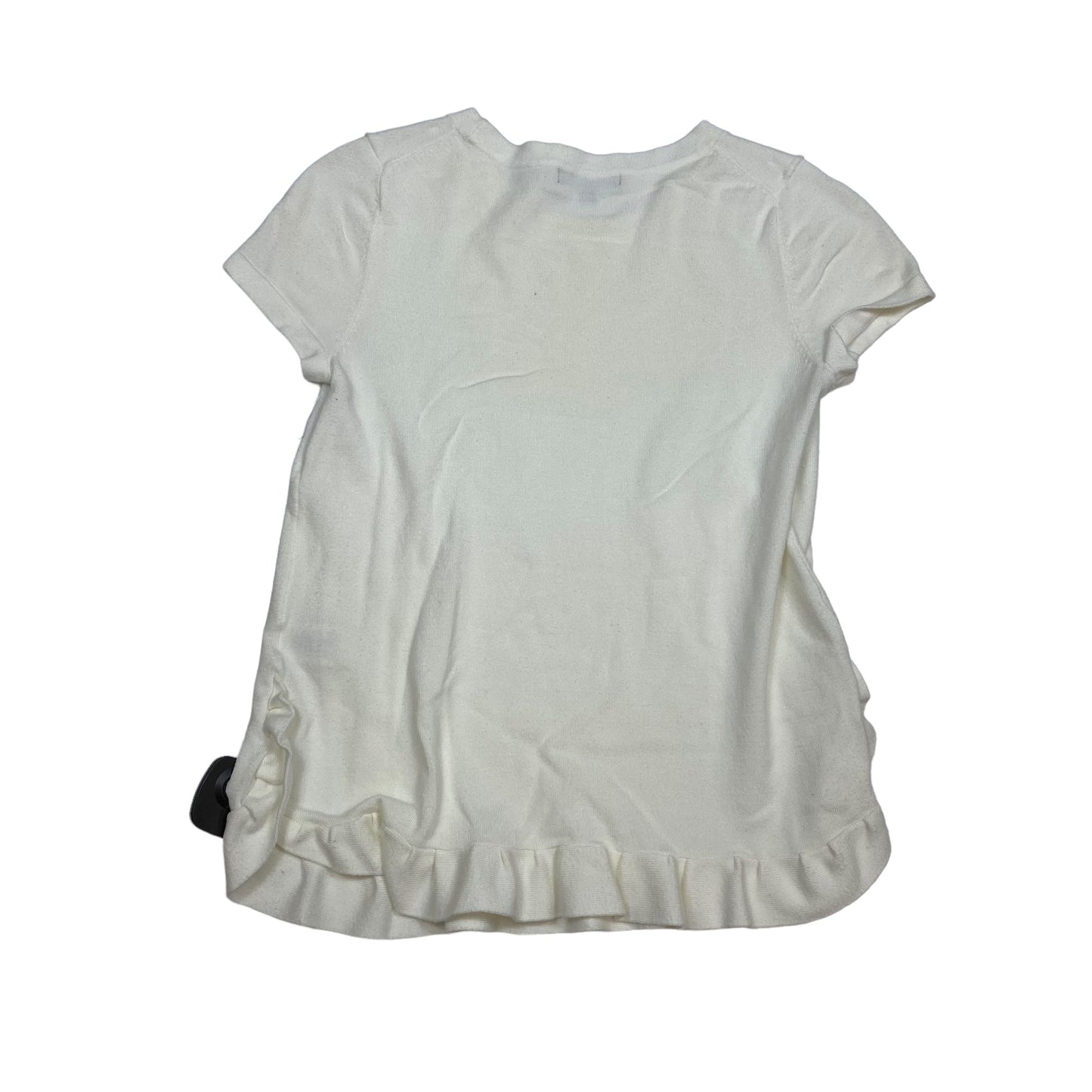 Cream Top Short Sleeve Adrianna Papell, Size Xs