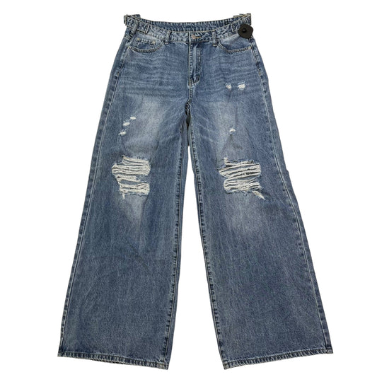 Blue Denim Jeans Wide Leg Shein, Size 14