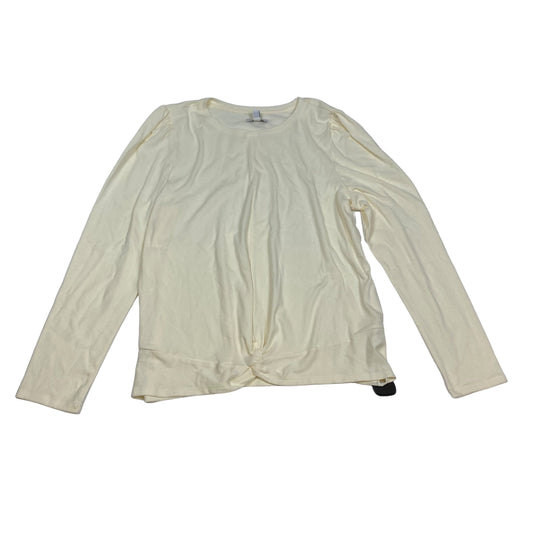 Cream Top Long Sleeve Basic Nine West Apparel, Size Xl