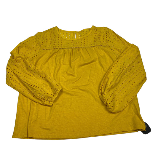 Yellow Top Long Sleeve St Johns Bay, Size Xl