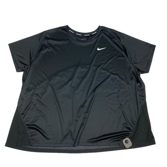 Athletic Top Short Sleeve By Nike Apparel In Black, Size: 3x