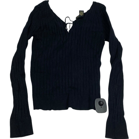 Top Long Sleeve By Forever 21 In Black, Size: L