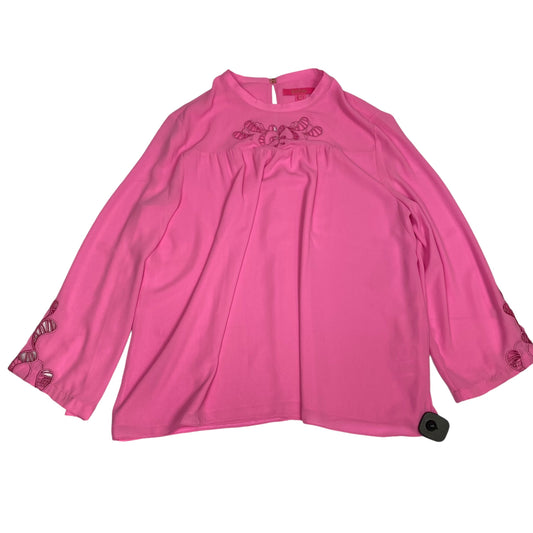 Top Long Sleeve Designer By Lilly Pulitzer In Pink, Size: M