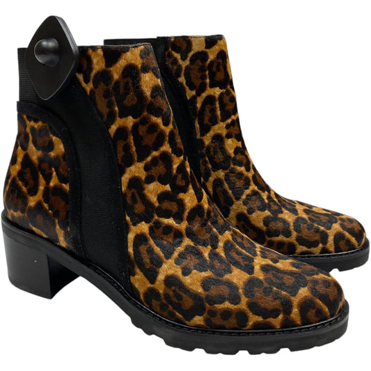 Boots Ankle Heels By Crown And Ivy In Animal Print, Size: 6.5