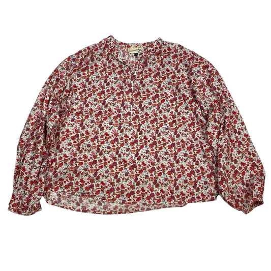 Top Long Sleeve By Universal Thread In Floral Print, Size: M