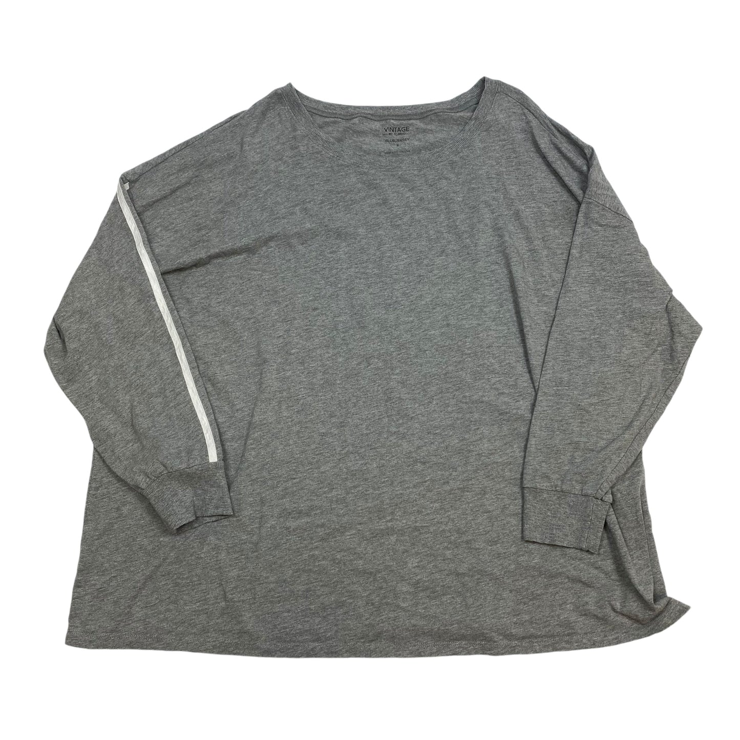 Top Long Sleeve Basic By Torrid In Grey, Size: 3x