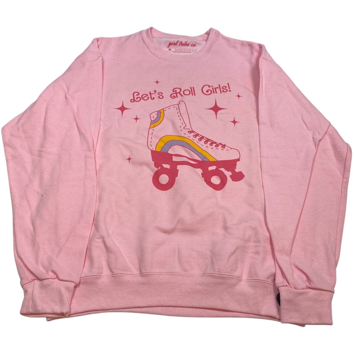 Sweatshirt Crewneck By Girl Tribe Co In Pink, Size: M