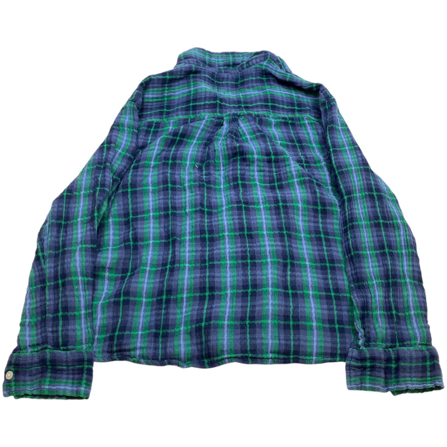 Top Long Sleeve By Aerie In Blue & Green, Size: M