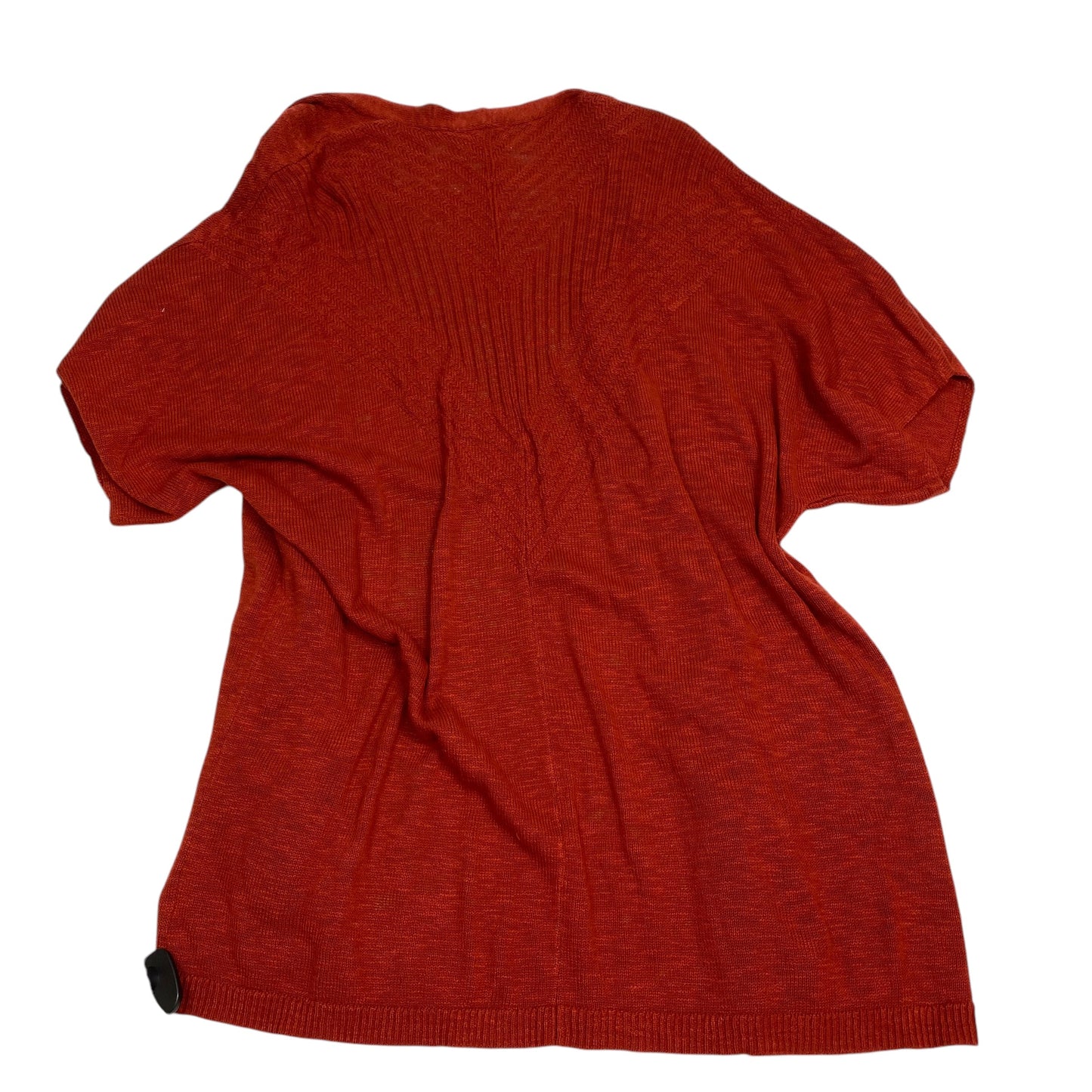 Sweater Short Sleeve By Wonderly In Orange, Size: Xl