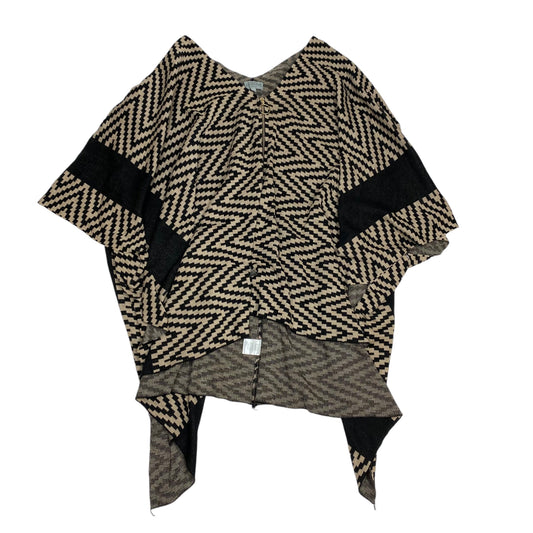 Poncho By Joseph A. In Black & Brown, Size: Osfm