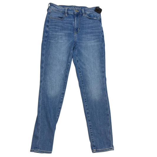 Jeans Skinny By American Eagle In Blue Denim, Size: 6