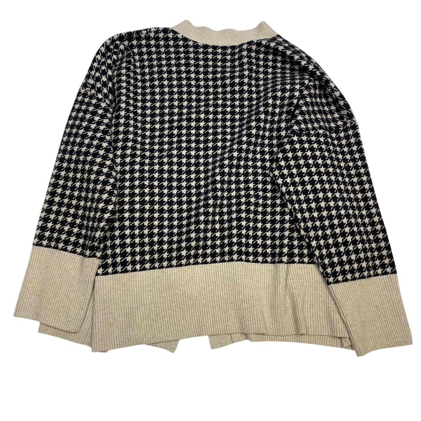 Sweater Cardigan By A New Day In Black & Tan, Size: 3x