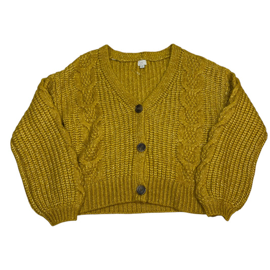 Sweater Cardigan By A New Day In Yellow, Size: L