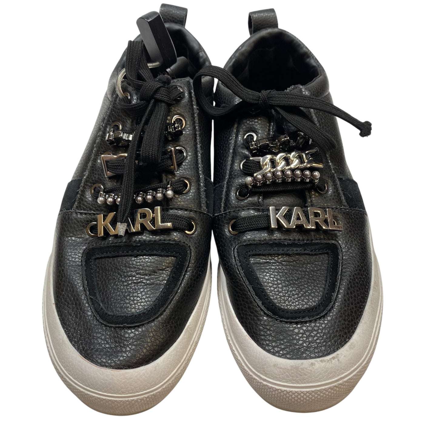 Shoes Designer By Karl Lagerfeld In Black, Size: 9