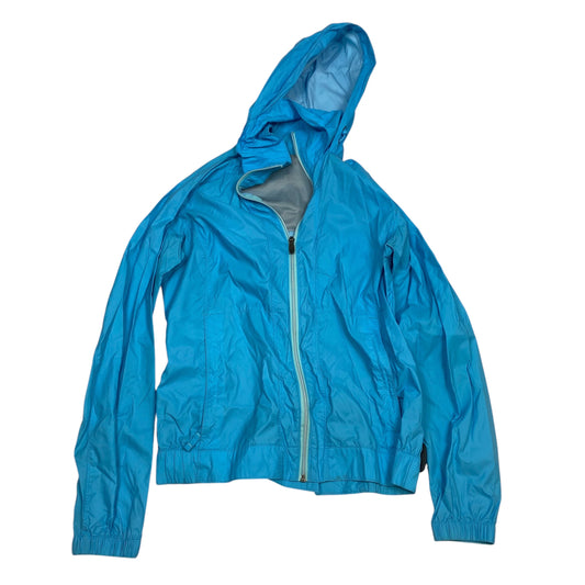 Jacket Windbreaker By Columbia In Blue, Size: M