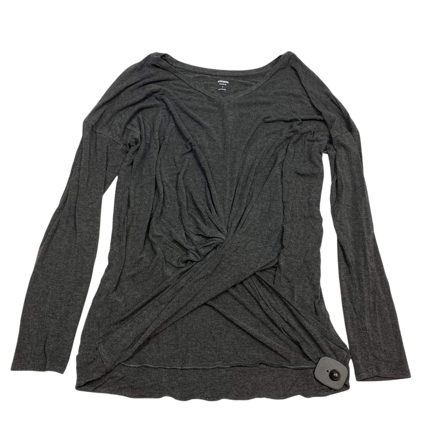 Top Long Sleeve Basic By Express In Grey, Size: M