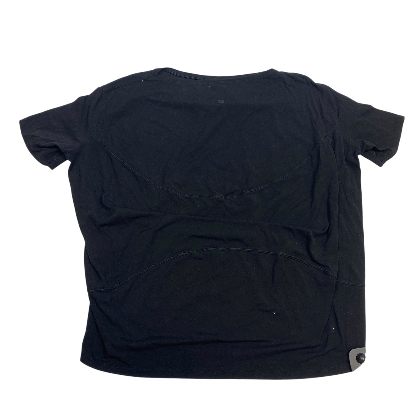 Athletic Top Short Sleeve By Lululemon In Black, Size: S