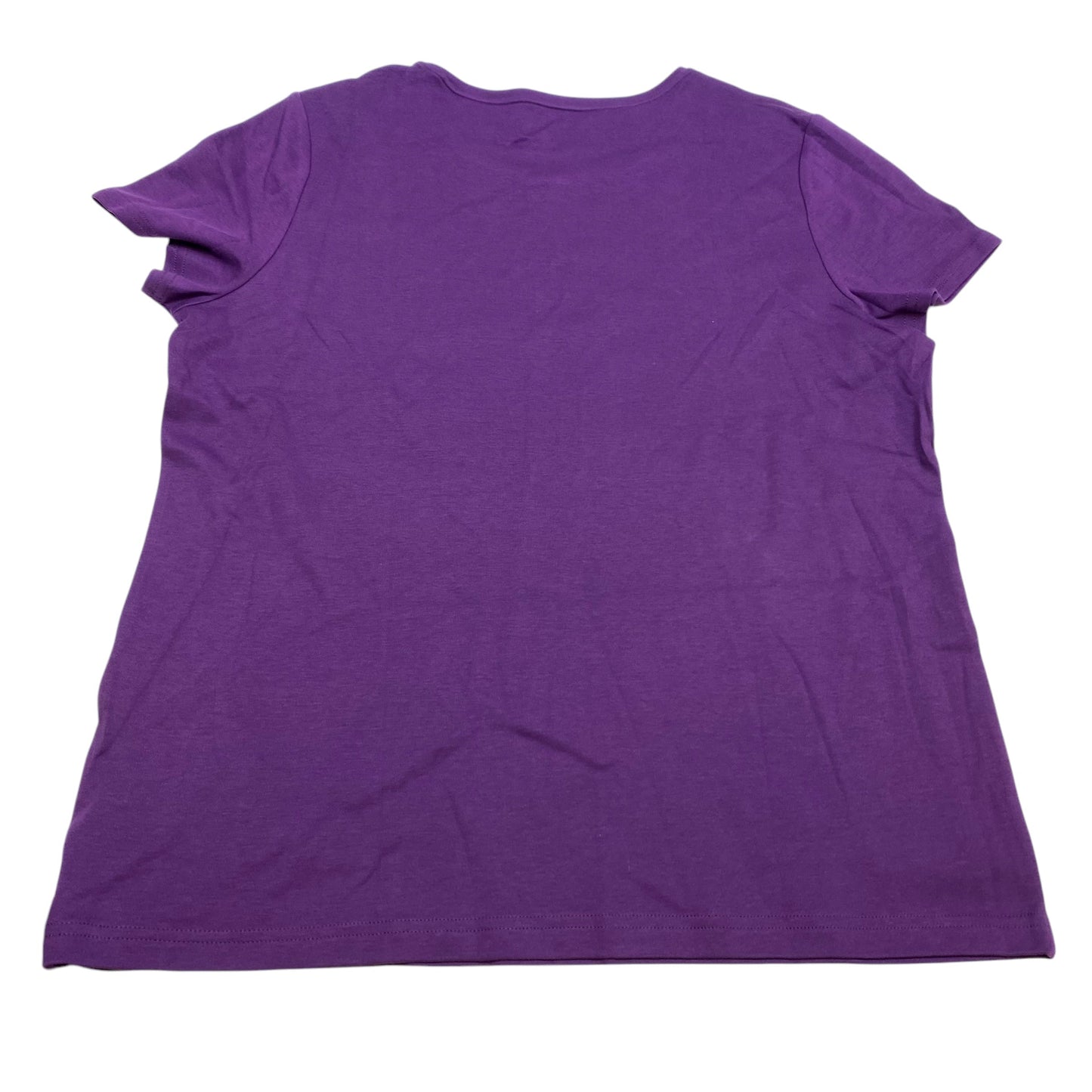 Top Short Sleeve Basic By Croft And Barrow In Purple, Size: Xl