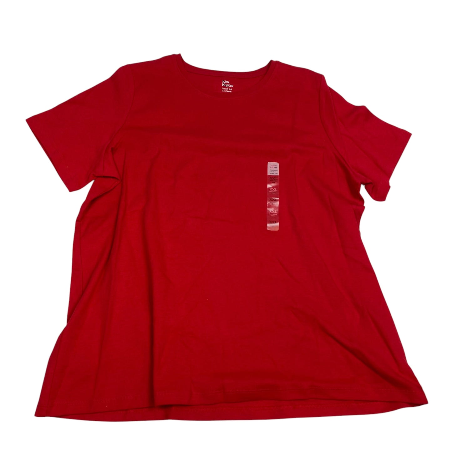 Top Short Sleeve Basic By Kim Rogers In Red, Size: Xxl