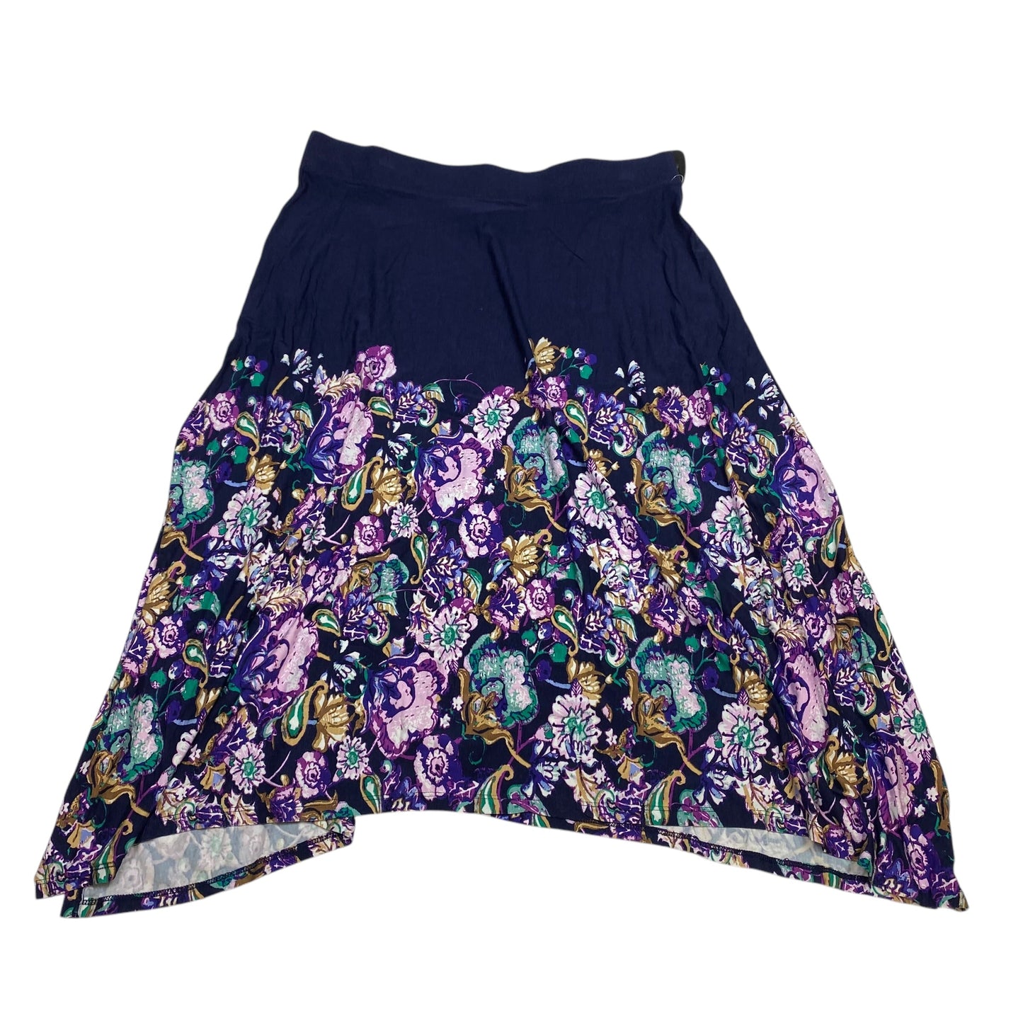 Skirt Midi By Dana Buchman In Blue, Size: L