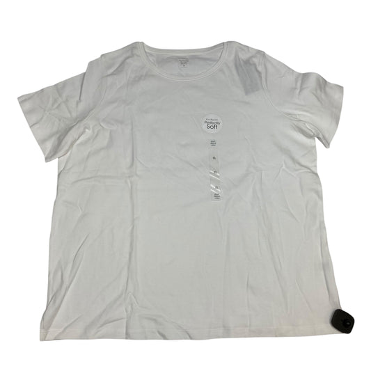 Top Short Sleeve Basic By Kim Rogers In White, Size: Xl