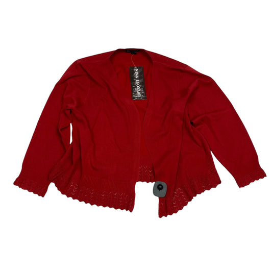 Cardigan By Nina Leonard In Red, Size: Xl