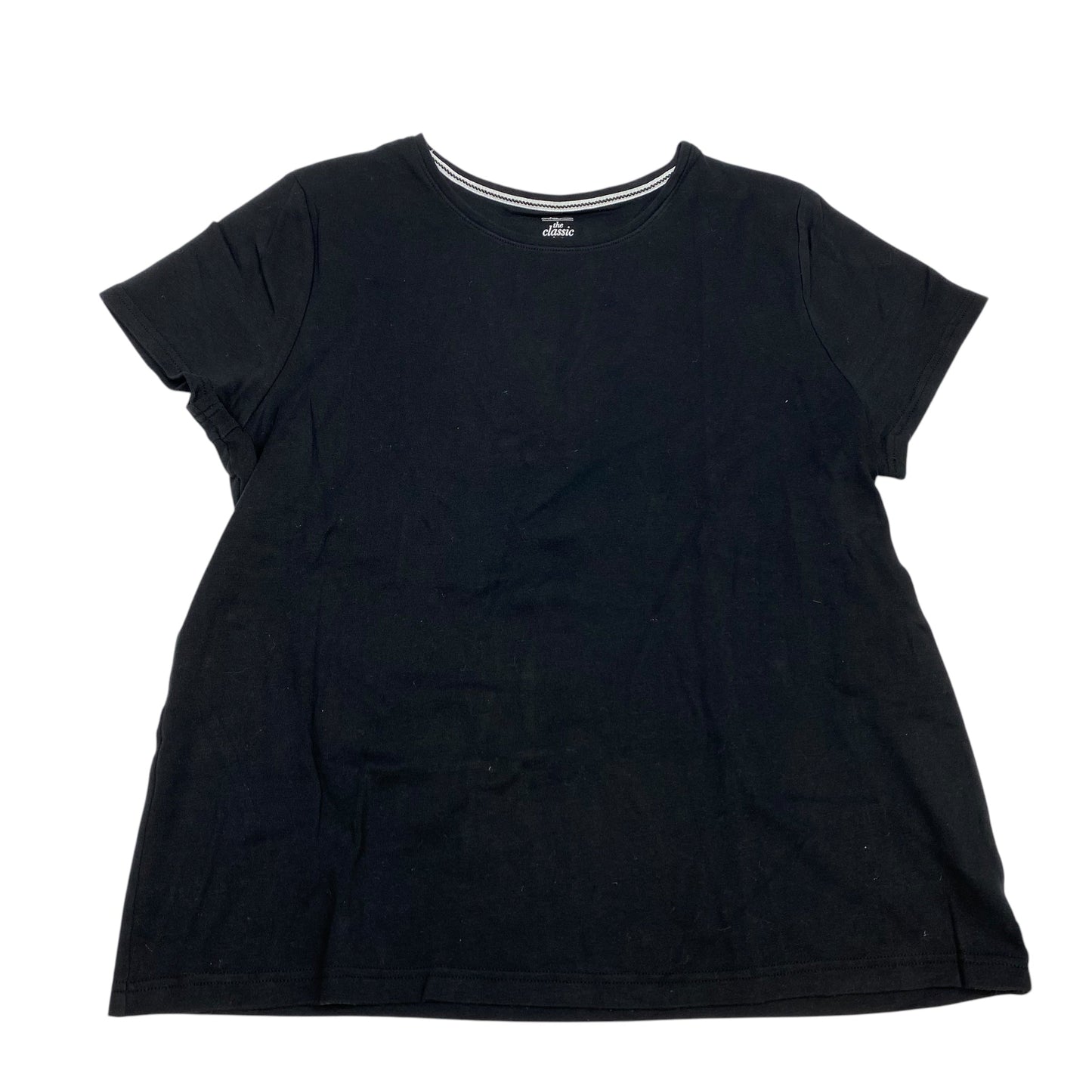 Top Short Sleeve Basic By Croft And Barrow In Black, Size: Xl