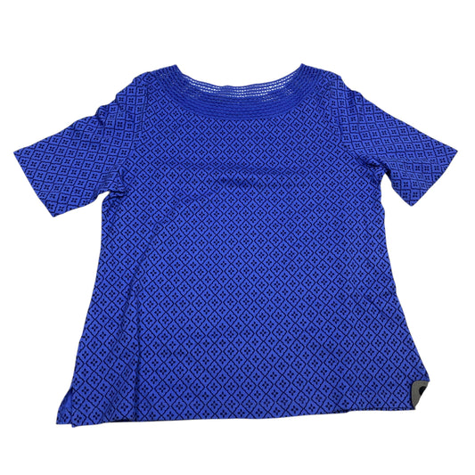 Top Short Sleeve By Croft And Barrow In Blue, Size: Xl