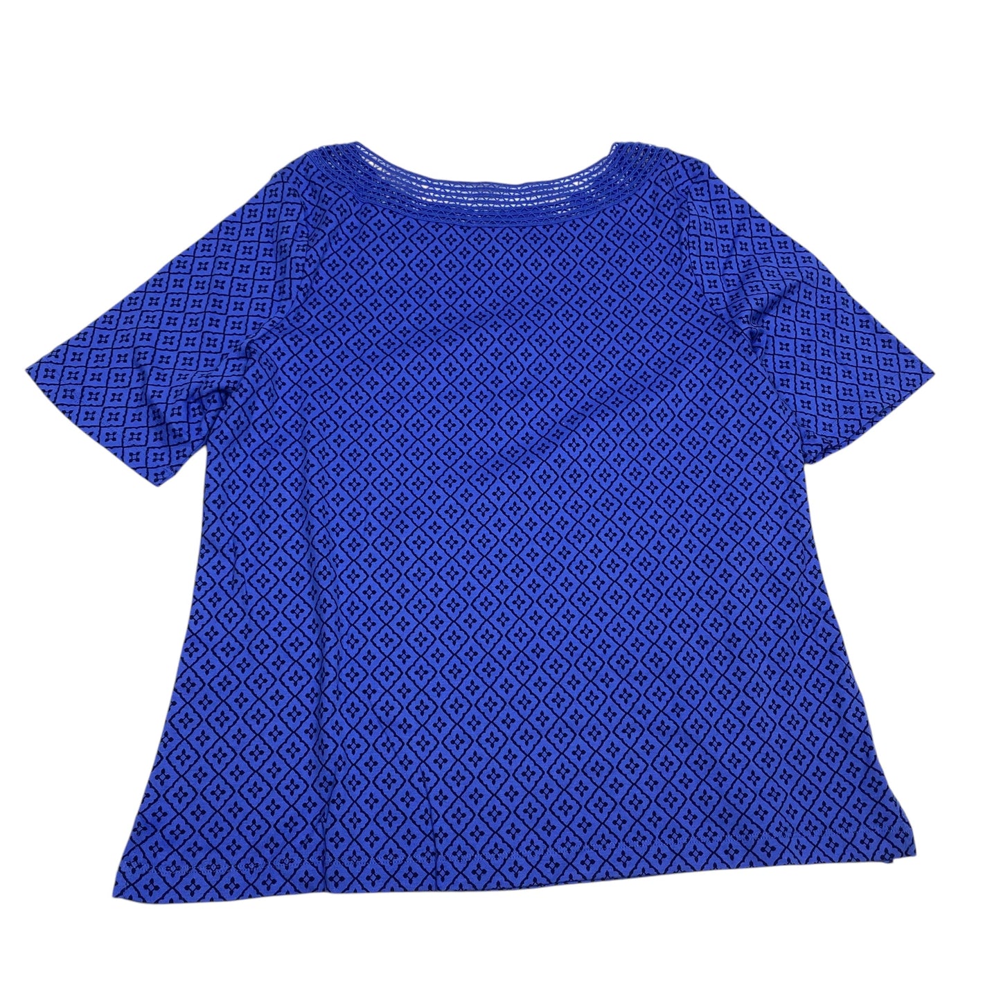 Top Short Sleeve By Croft And Barrow In Blue, Size: Xl