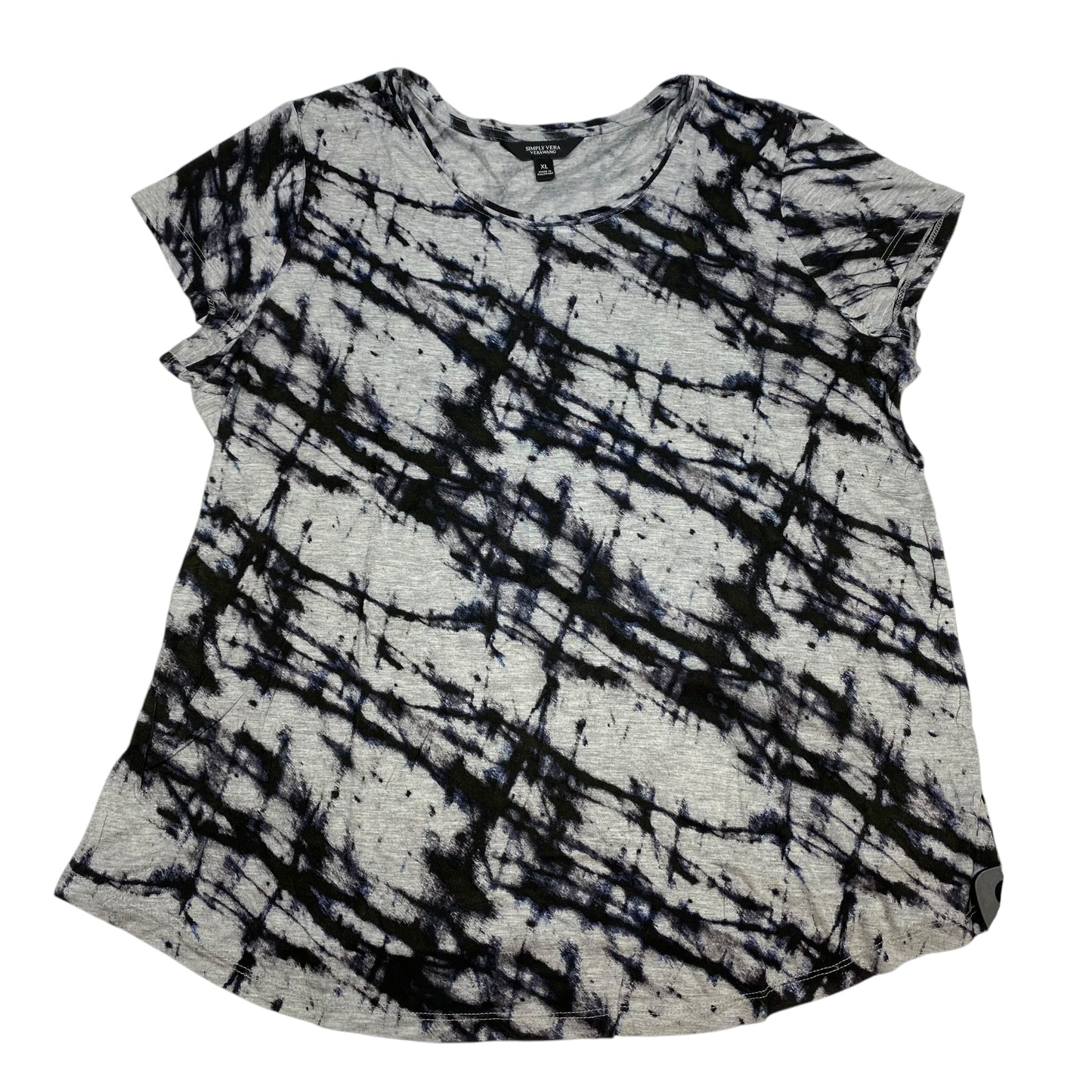 Top Short Sleeve Basic By Simply Vera In Grey, Size: Xl