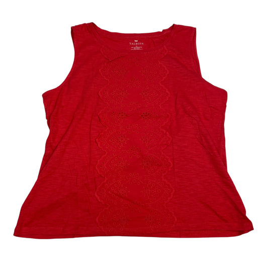 Top Sleeveless By Talbots In Red, Size: Xl